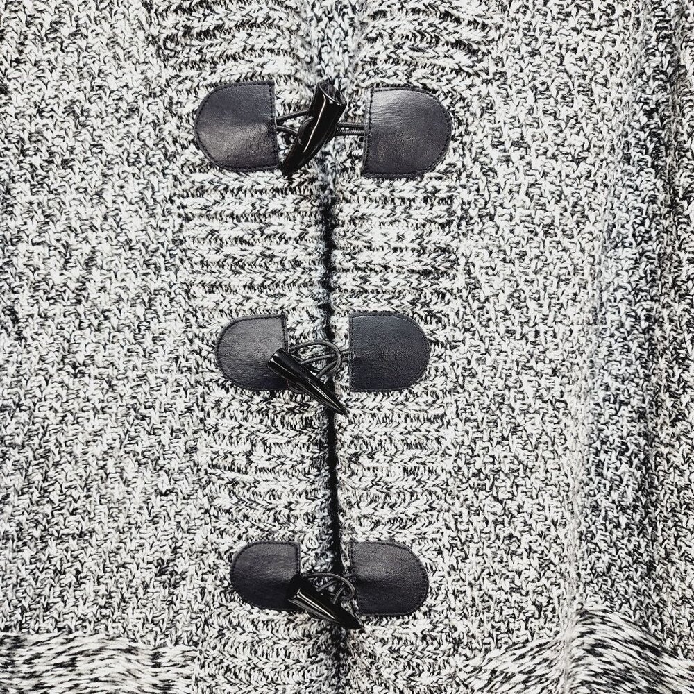Laura Scott Womens Long Sleeve Knit Cardigan Sweater Toggle Buttons Size L Gray - Picture 10 of 11